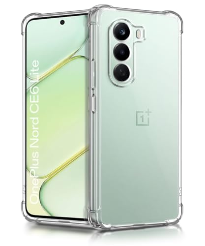 Image of WOW IMAGINE Clear Back Cover Case for 1+ OnePlus Nord CE 6 Lite 5G | Shockproof Soft TPU Case | Cushioned Edges for Ultimate Protection Back Cover Case - Transparent