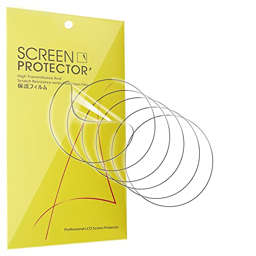 Lamshaw Universal Round Watch Screen Protector, [6 Pack] Full Coverage TPU Clear Film Anti-Scratch, Anti-Fingerprint, Bubble Free (29mm Diameter)