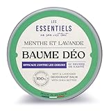 LES ESSENTIELS Bio-Deocreme Minze & Lavendel - Deo für Frauen & Männer, COSMOS Organic zertifiziert, Natürlich Vegan ohne Aluminium, Deodorant mit Sheabutter, Babassu & Jojoba, Made in France, 50g