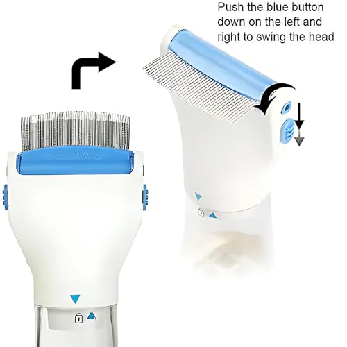 Image of V COMB Electric Head Lice Removal Machine for Kids Adults & Pets | Chemical Free Lice Nit Egg Remover Comb with Capture Filter Trap | Allergy Safe Reusable Lice Treatment Device for Human & Animals 240V