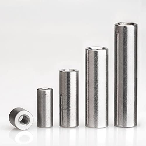 Generic A2 Stainless Steel Extend Long Lengthen Round Coupling Connector Joint Sleeve Nut Metric Thread M3 M4 M5 M6 M8 M10 M12 M14 M16 - (Size: M8x12x30, Color: 10pcs)