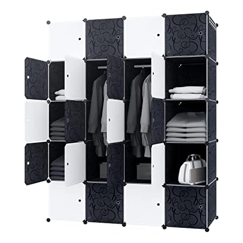 YRHome Étagères DIY Noir et Blanc Cover