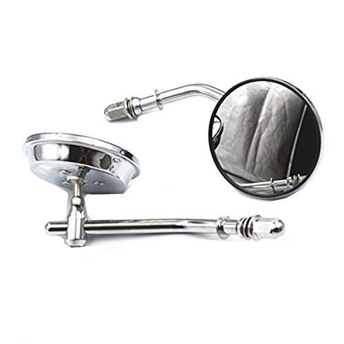 2X Motorcycle Round Rearview Mirrors For Harley Dyna Road Glide Sportster 1200 883 Bad Boy Fxstsb Softail Street Glide (Chrome) #TOP1