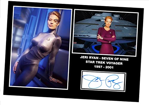 Bild: SIGNED BY THE STARS Hochwertiges Foto von Jeri Ryan als Seven of Nine, Star Trek Voyager, signiert, Kunstdruck, Wandmontage, Heimb�ro, 30,5 x 20,3 cm (A4), Matte, Mehrfarbig, ideal f�r Star Trek Fans f�r 21,32 EUR bei amazon.de