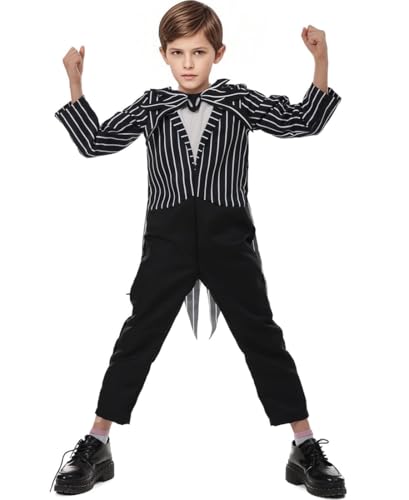 Disfraz Completo de Esqueleto para Niños Talla Mediana miniatura 2
