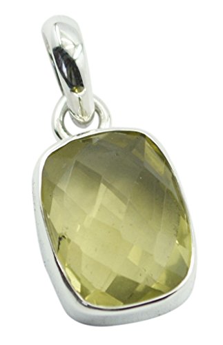 Pendentif Citron Quartz en Argent 925 RIYO pour look élégant