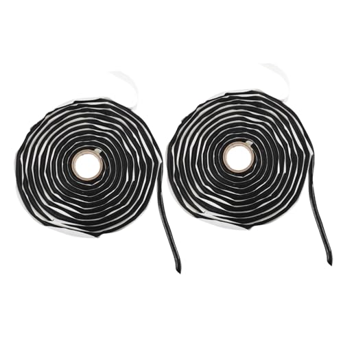 KICHOUSE 2Pcs Butyl Sealant Tape Butyl Rubber Tape for Car Windshield Doors Headlights Elastic Pliable for Sealing Leaks and Resealing Automotive Parts