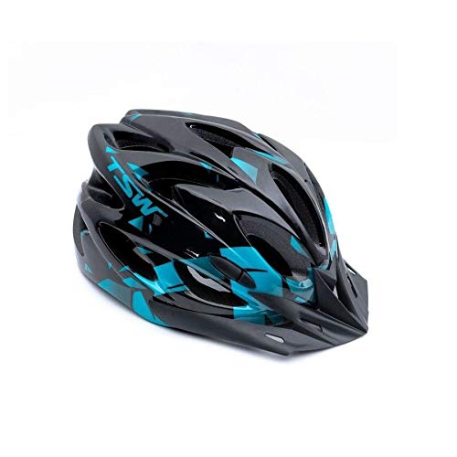 Capacete Ciclismo Azul Raptor 2 Tamanho M 54/58cm Led Traseiro e Viseira Tsw