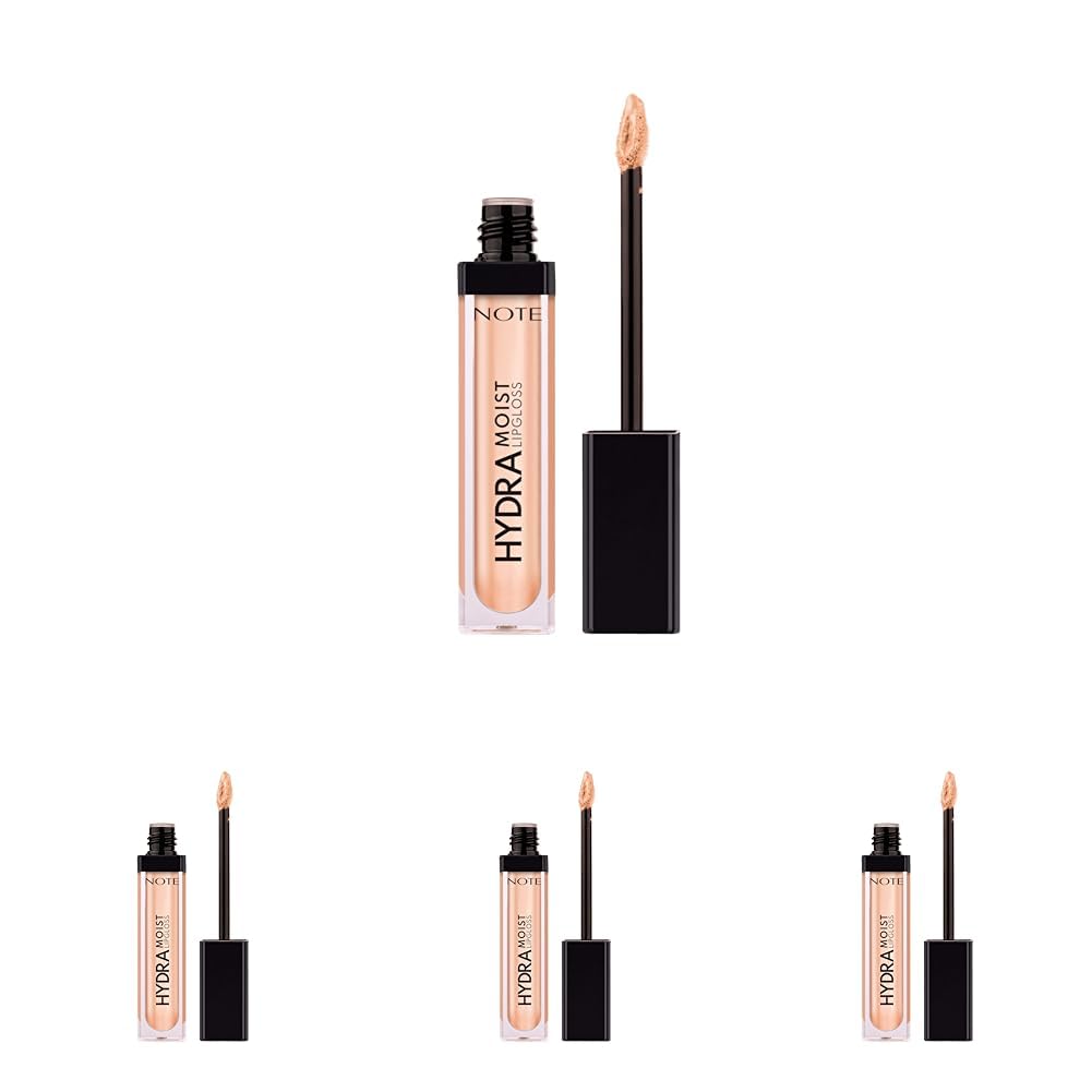 Note Cosmetics Hydramoist Lipgloss 12 Magic Touch Nemlendirici Dudak Parlatıcısı, Işıltılı (4 paketi)