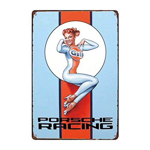 DOGT Metal Tin Sign Gulf Racing Bar Pub Home Vintage Retro Poster Cafe Art TIN Sign 7.8X11.8 inch