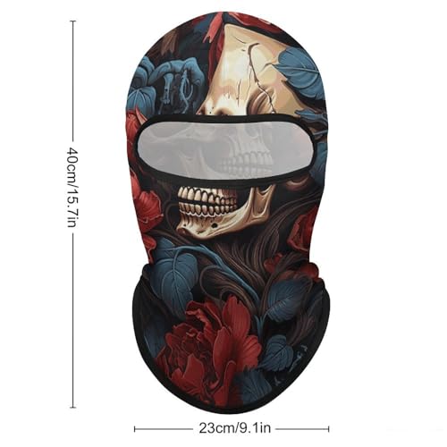 Balaclava para Hombres con Diseño de Calavera, Máscara de Invierno para Esquí y Ciclismo, Protección Facial y Neck Gaiter Multifuncional miniatura 2