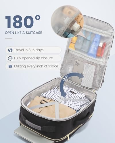 Image of LOVEVOOK 50L Travel Backpack Flight Approved Carry on Backpack,3 Packing Cubes,Waterproof Personal Item Travel Bag,TSA Carry on Luggage Suitcase Travel Essentials,Gifts for Women & Men,fits 18 inch Laptop