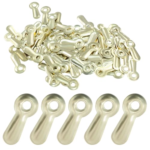 Image of Jiozermi 100 Pcs Metal Picture Frames Turn Button Fasteners with 100 Pcs Screws, Photo Frame Hardware Photo Frame Clips for DIY Frame Drawing Picture Photos Posters (Gold)