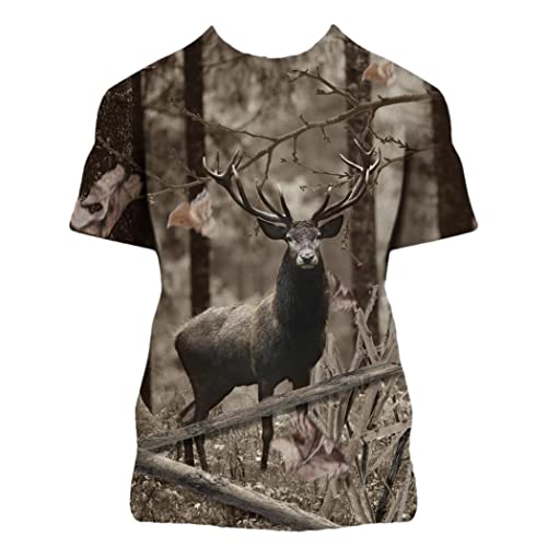 T-shirt camouflage 3D contre la chaleur estivale haut unisexe fluide XXL