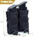 Double Pistol Magazine Pouch, Universal 9MM Mag Pouch, Molle Mag Pouch, Magazine Holster, Open-Top Handgun Ammo Holder for 9mm/.40 Calibers 45acp Response Compatible Molle Belts