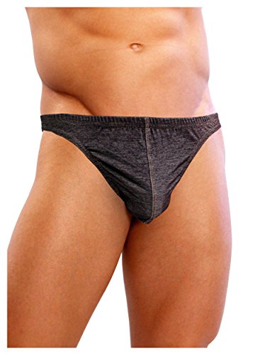Men's Denim-Look Pouch Brief Underwear