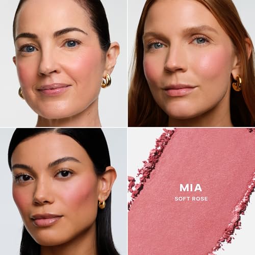 image for Saie SuperSuede Baked Blush - Talc-Free Powder Blush for All Day Wear 