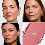 Saie SuperSuede Baked Blush - Talc-Free Powder Blush for Cheeks Infused with Hyaluronic Acid, Glycerin + Squalane - Hydrating Face Makeup for a Natural, Diffused Flush of Color - Mia (0.1 Ounce) - Image 3