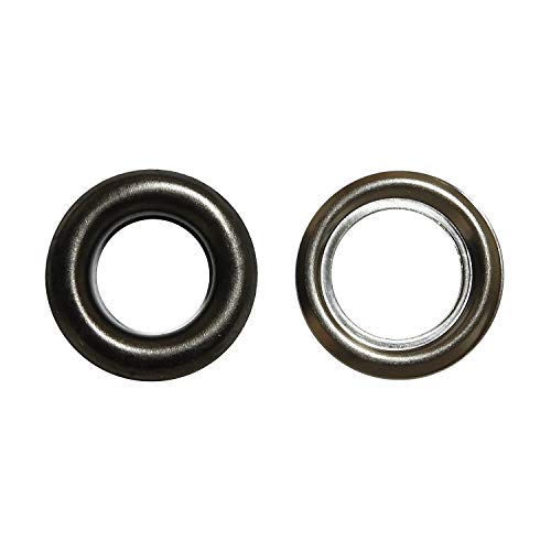 KIYOHARA サンコッコー 片面ハトメ 10組入 #23 内径8mm 黒ニッケル SUN11-171