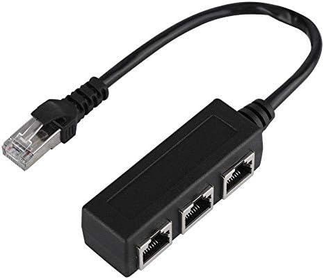 Ladron Ethernet 1 Entrada 3 Salidas, Cable de Extensión Ethernet Cable Adaptador Divisor de Red LAN Ethernet con Extensión de 3 Puertos Cable de Conexión LAN Ethernet Cable de Red Divisor RJ45