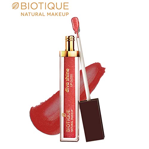 Image of Biotique Diva Shine Lip Gloss, Fire N Ice Red