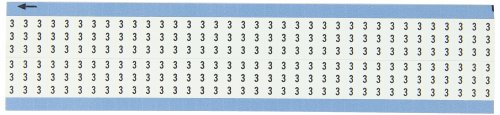 Marqueur vinyle repositionnable noir blanc Brady WM-3-SC-PK longueur 1,9 cm