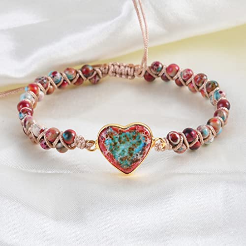 YGLINE Bohemian Natural Stone Jewelry Bohemian Style Jasper Bracelet Gemstone Beads Bracelet Jewelry3