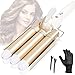 Lockenstab 3 Fässer Welleneisen für Haare, 25mm Beach Waver Lockenwickler Dreifach Fässer für langes/kurzes Haar, 2 Temperaturregelung und Dual Voltage