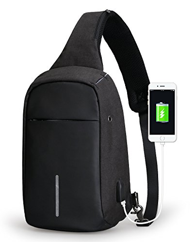 Bolsos Bandolera  Markryden   Mochila de Hombro Impermeable con Puerto de Carga USB