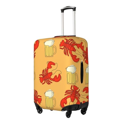Beer And Crawfish Pattern Print Luggage Suitcase Covers Elastic Washable Luggage Protector Luggage Covers For Suitcase2