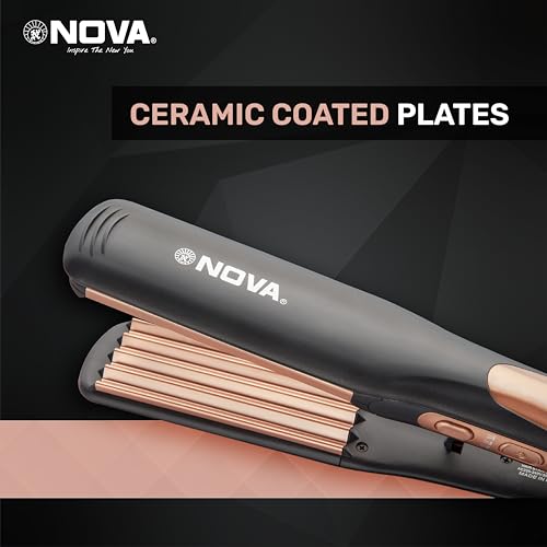 Image of NOVA 2 in 1 NHS 885 /05 Hair Straightener (Black, Gold)