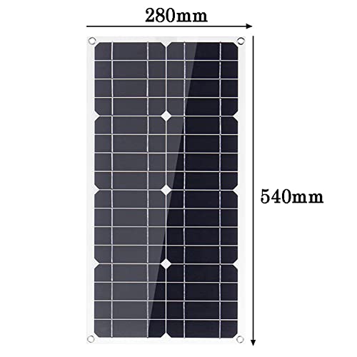 Haitoy 100 Watt Monocrystalline Solar Panel Flexible 18V High Efficiency Module Solar System Kit Photovoltaic Battery With 10A-60A Charge Controller For Home,Rv,Caravan,Marine Boat,10A Controller #TOP1
