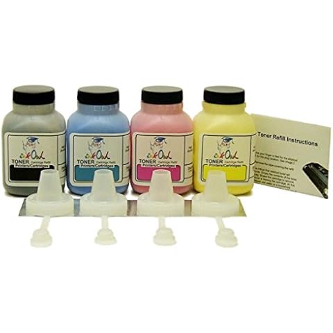 InkOwl Toner Refill Kit Replacement for Canon 045, 045H, HP CF500A, CF500X, CF501A, CF501X, CF502A, CF502X, CF503A, CF503X (202A/202X) (4-Pack) Cover
