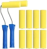 com-four® Juego de Rodillos de Pintura de 12 Piezas - Rodillos de Espuma de Poros Finos para Pintar sobre Superficies Lisas