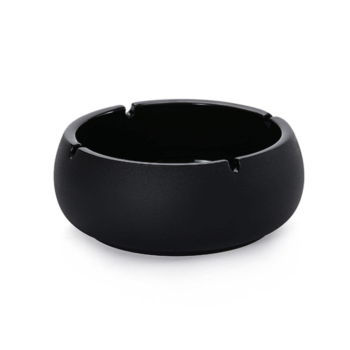 Cendrier en céramique grand modèle noir pour cigarettes de bureau