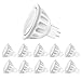 Price comparison product image MR16 GU5.3 LED Bulbs, Torkase 5W(50W Equivalent) Spotlight Bulb, 2700-Kelvin Warm White, 12-Volt, GU5.3 Bi-Pin Base, 120-Degree 450Lumen Non-dimmable Light Bulbs 10 Pack