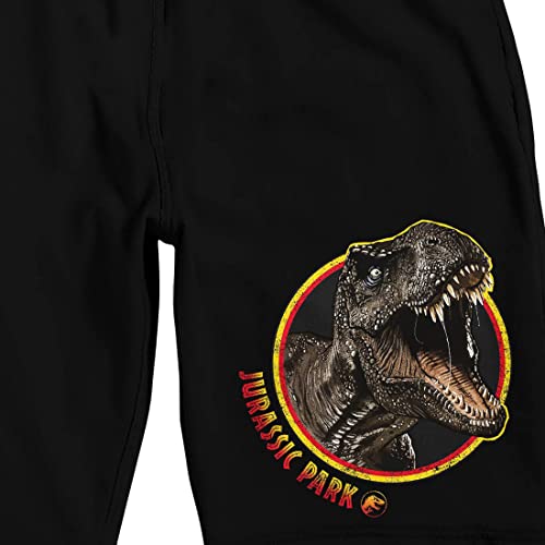 Jurassic Park T-Rex Men's Black Sleep Pajama Shorts2