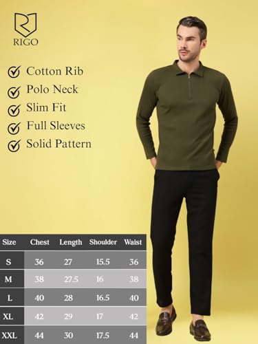 Image of Rigo Printed Casual T-Shirts for Men | Waffle Knit Solid T-Shirt for Men | Full Sleeves T-Shirts for Men