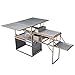 Stół Kempingowy Camping Mobile Kuchnia Przenośne Składane Piknik Piknik Piknik Sprzęt wędkarski na Piknik Kemping (Color : Silver)