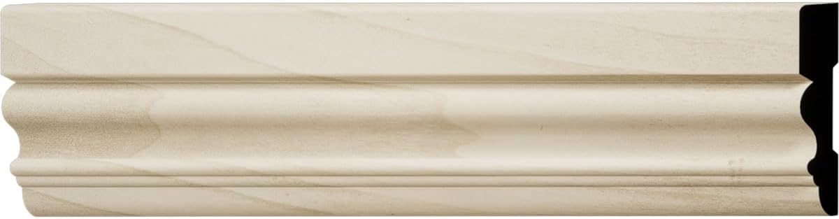 Americraft Victorian Casing Moulding, Solid Hardwood, 11/16"D x 2 7/8"W x 96"L, Stain Grade Poplar