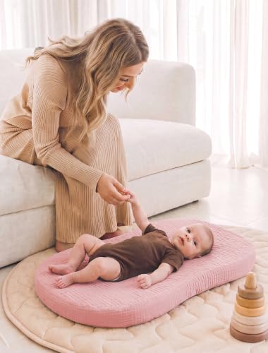 Image of Termichy Muslin Baby Lounger Covers: 30x20 Fitted for Snuggle Me Lounger