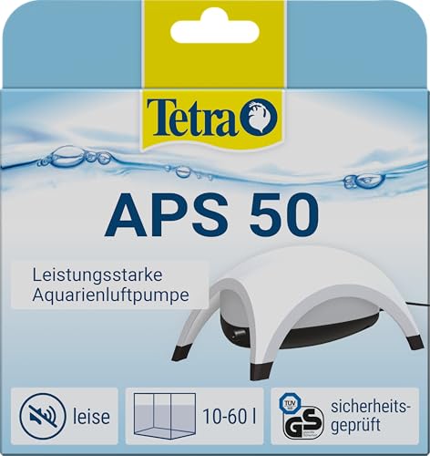 Tetra APS 50 Aquarium Luftpumpe - leise Membran-Pumpe für Aquarien von 10-60 L, weiß