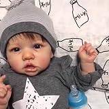 ZIQUE 20 Inch Lifelike Reborn Baby Doll, Realistic Baby Doll Weighted Newborn with Soft Cloth Body,