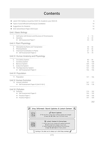 Image of Oswaal ICSE Question Bank Chapterwise & Topicwise Solved Papers Class 10 Biology For 2026 Exam