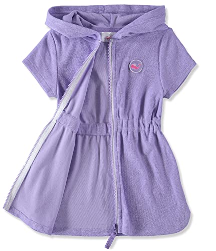 Girls Hooded Swimsuit Coverups Zip-Up Absorbent Terry Swim Cover Up, Size 2T-162