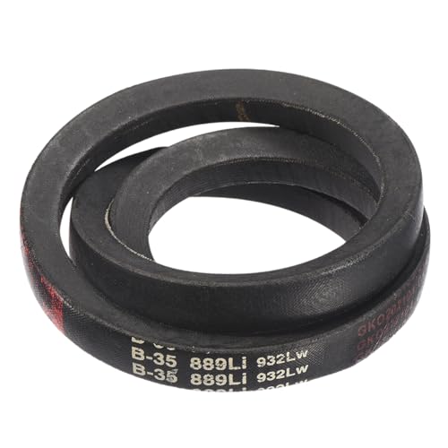Image of uxcell 3 Pack B35 Classic Wrapped V-Belt, 38 inch Outside Circumference Wrapped Industrial Rubber V-Belt B Profile V-Belt for Industrial Machinery Equipment, Black