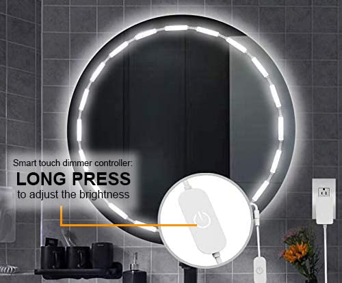 Zyk Led Mirror Lights, Vanity Make Up Strip Light, 10Ft Ultra Bright White Led, Dimmable Touch Control Dressing Lights, For Makeup Table & Bathroom Mirror, Etl Listed (Mirror Not Included) #TOP2