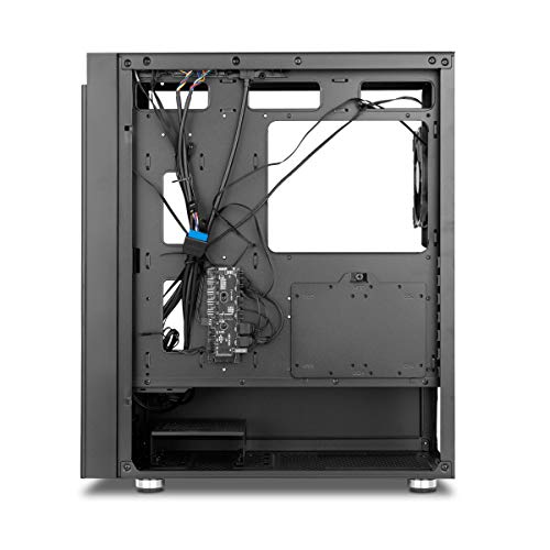 ARGB BLASTER Box -NX BLASTER- Scatola ARGB PRO ATX-Micro ATX-ITX, lato in vetro temperato, spazio per un massimo di 8 ventole, USB 3.0, pulsante di controllo LED, nero - Case PC - Immagine 6