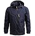 SKYWPOJU Giacca Antipioggia da Uomo Impermeabile Traspirante Leggera con Cappuccio Giacca a Vento Estiva da Bicicletta (Color : Blue, Size : XL)