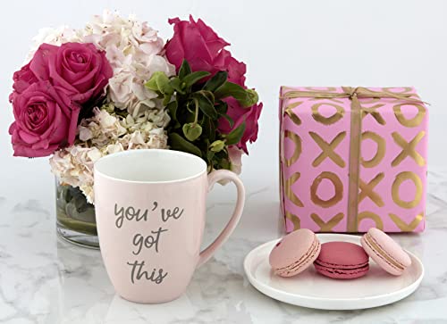 Taza de café rosa con diseño motivacional 14 oz miniatura 6